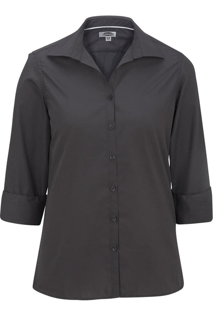Lightweight Poplin Three Quarter Sleeve Ladies Shirt