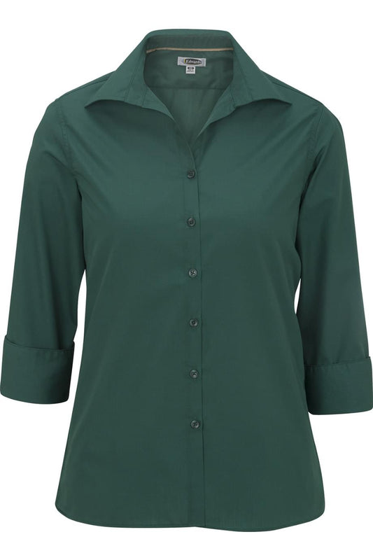Lightweight Poplin Three Quarter Sleeve Ladies Shirt - 5040