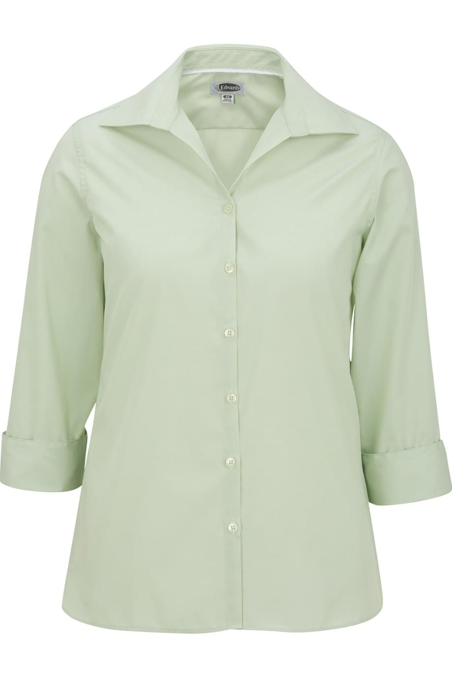 Lightweight Poplin Three Quarter Sleeve Ladies Shirt
