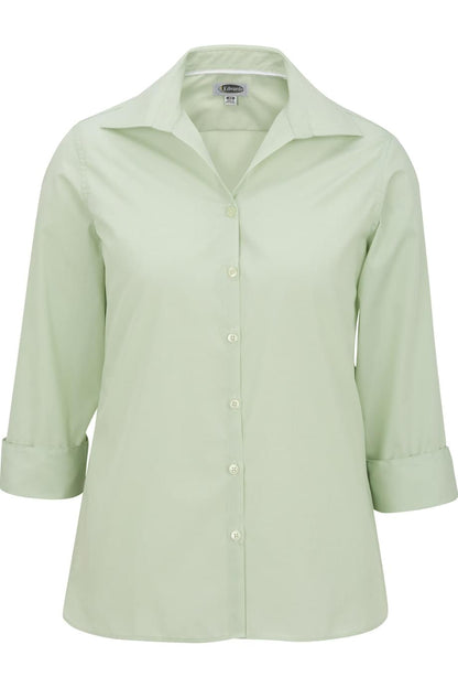 Lightweight Poplin Three Quarter Sleeve Ladies Shirt