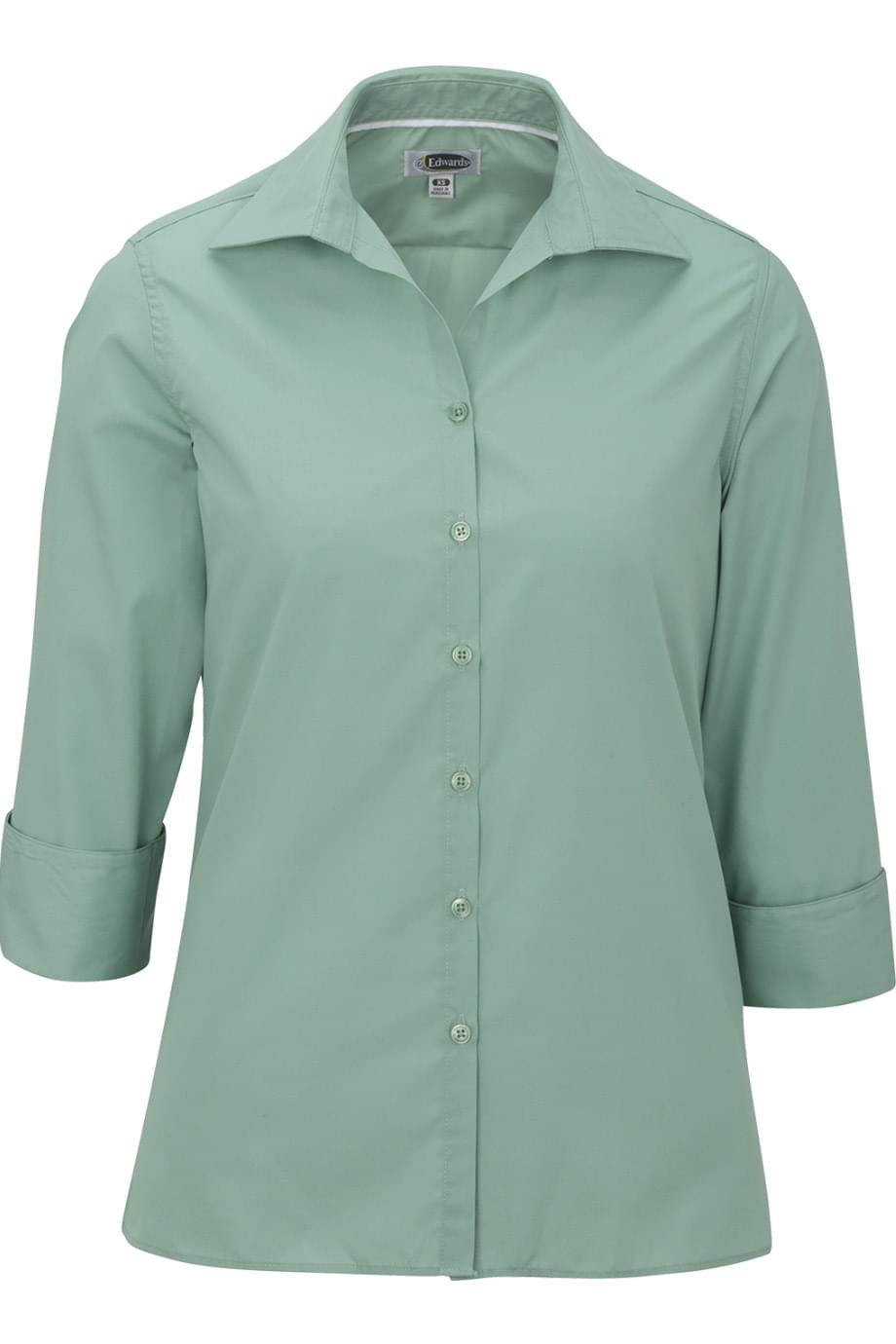 Lightweight Poplin Three Quarter Sleeve Ladies Shirt