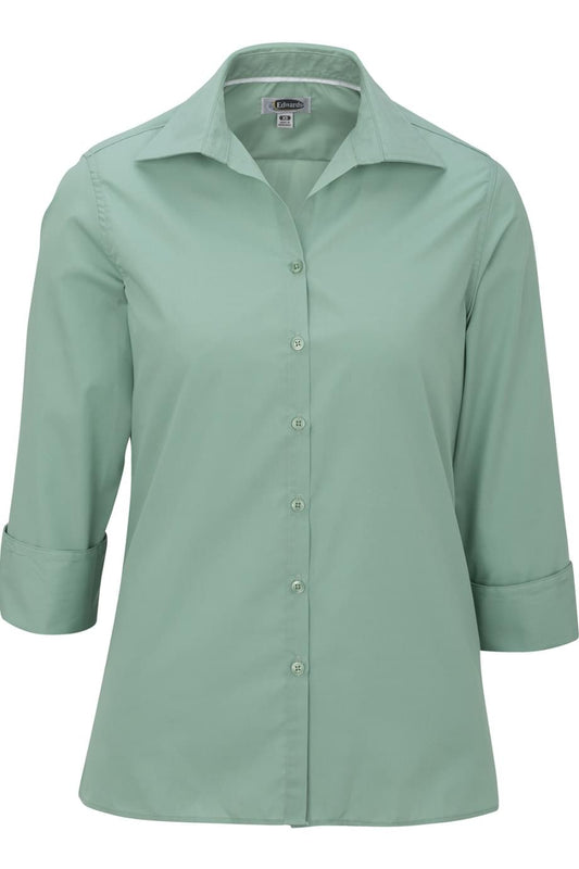 Lightweight Poplin Three Quarter Sleeve Ladies Shirt