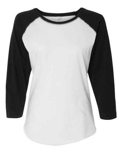 Women's Baseball Fine Jersey Three-Quarter Sleeve Tee