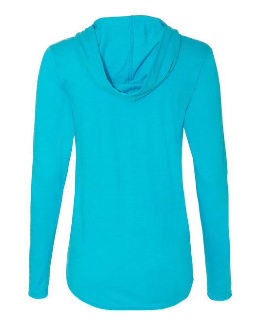 Anvil Women's Triblend Full-Zip Hooded Long Sleeve T-Shirt - 6759L
