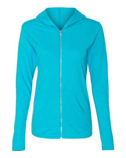 Anvil Women's Triblend Full-Zip Hooded Long Sleeve T-Shirt - 6759L