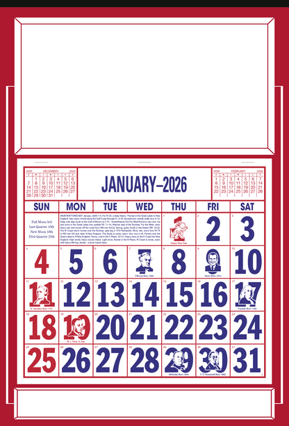 Skinner  Kennedy Apron Calendar-522-E