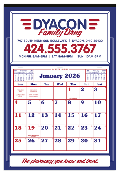 Skinner  Kennedy Apron Calendar-522-E