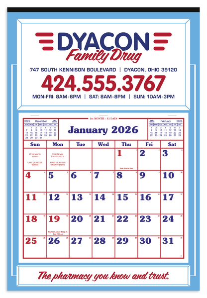 Skinner  Kennedy Apron Calendar-522-E