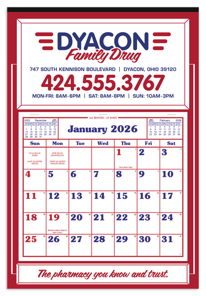 Skinner  Kennedy Apron Calendar-522-E