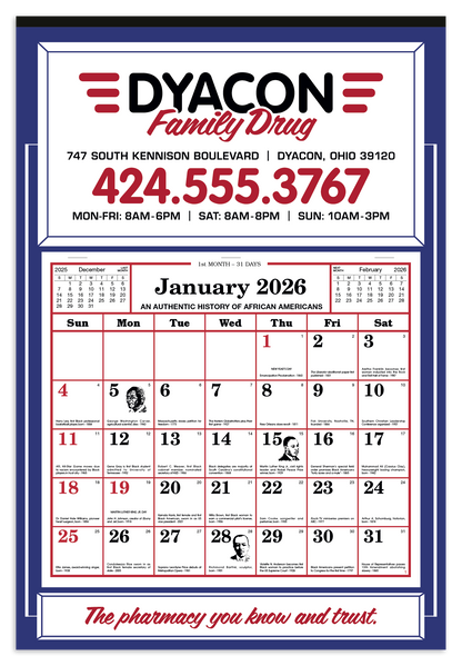 Skinner  Kennedy Apron Calendar-522-E