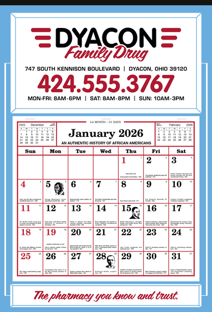 Skinner  Kennedy Apron Calendar-522-E