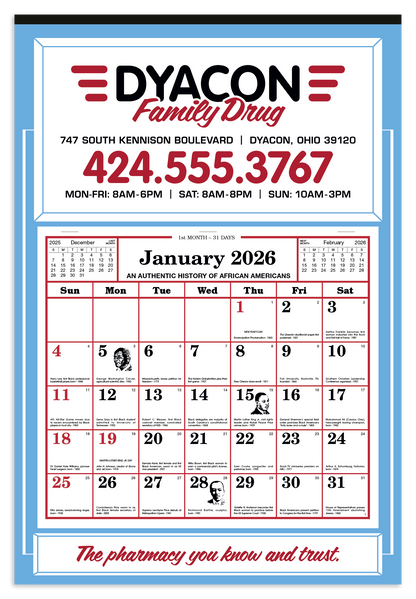 Skinner  Kennedy Apron Calendar-522-E