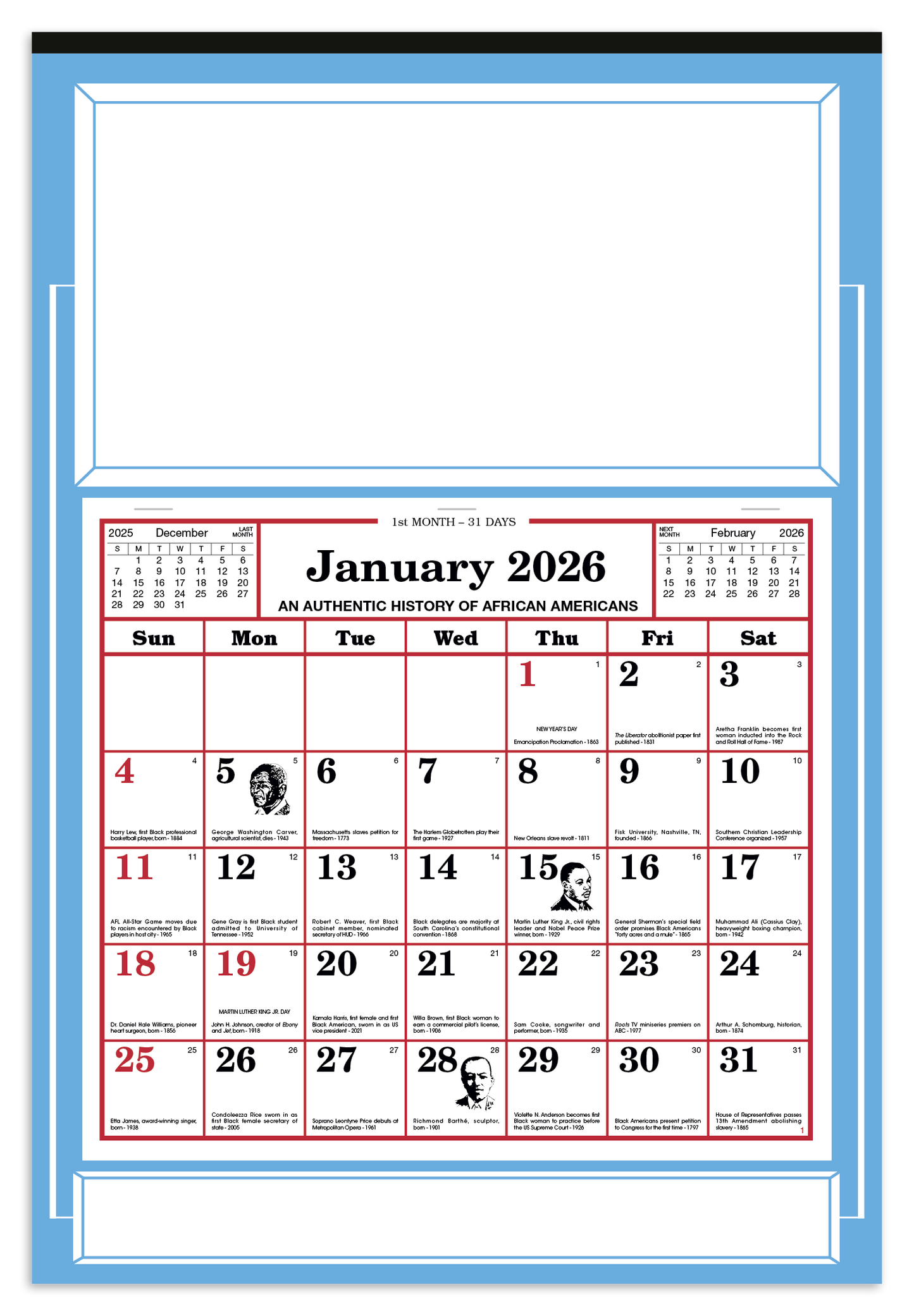 Skinner  Kennedy Apron Calendar-522-E