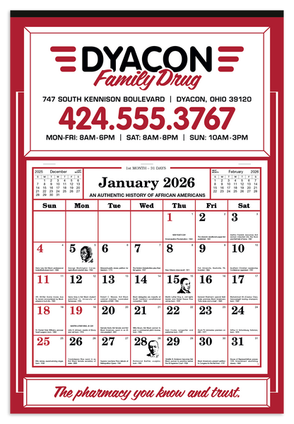 Skinner  Kennedy Apron Calendar-522-E