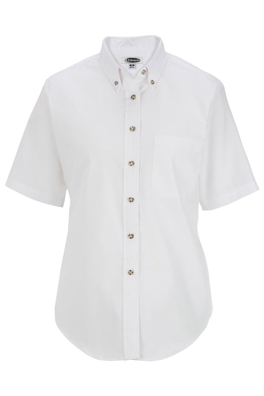 Easy Care Poplin Short Sleeve Ladies Shirt