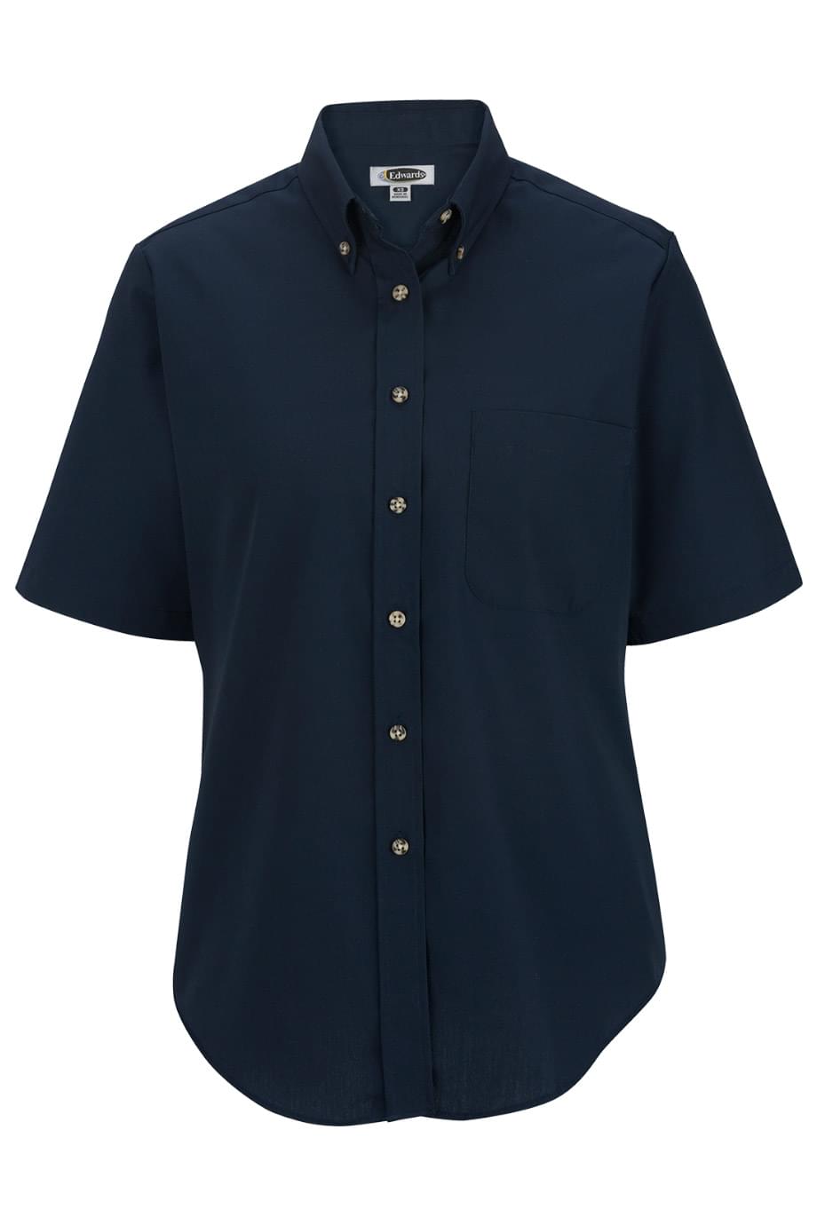Easy Care Poplin Short Sleeve Ladies Shirt