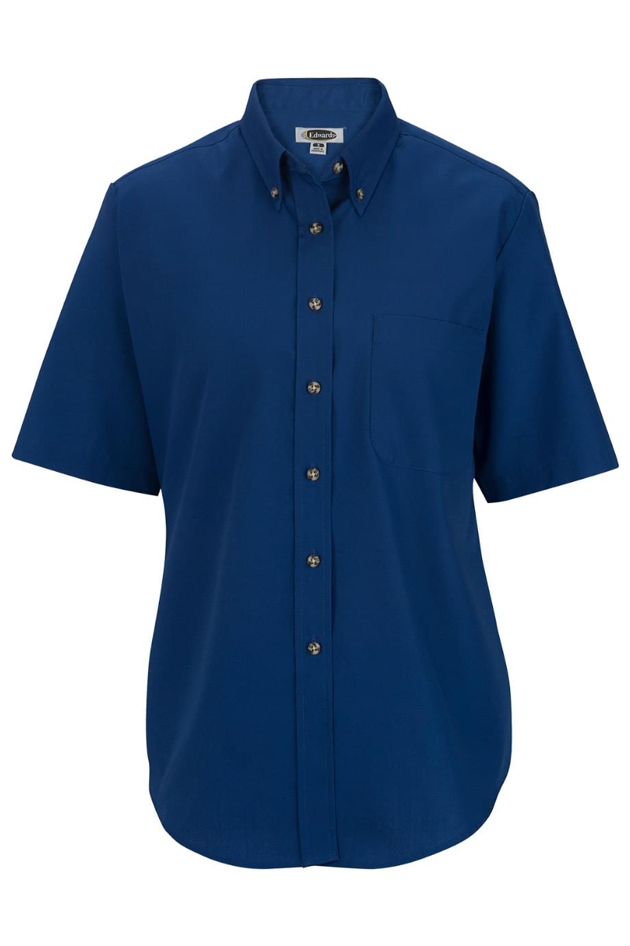 Easy Care Poplin Short Sleeve Ladies Shirt - 5230