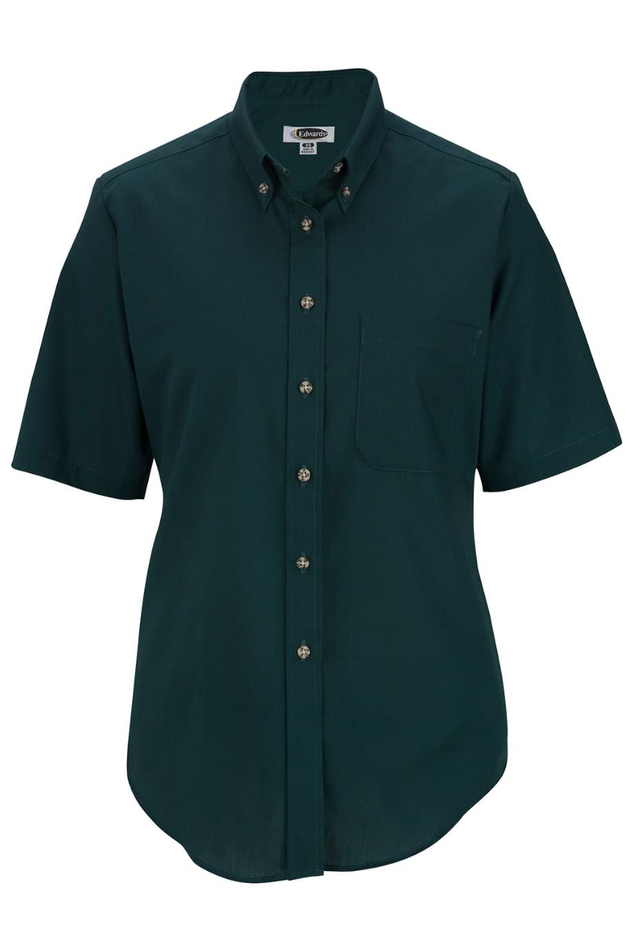Easy Care Poplin Short Sleeve Ladies Shirt - 5230