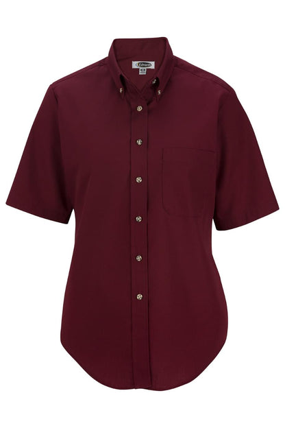 Easy Care Poplin Short Sleeve Ladies Shirt - 5230