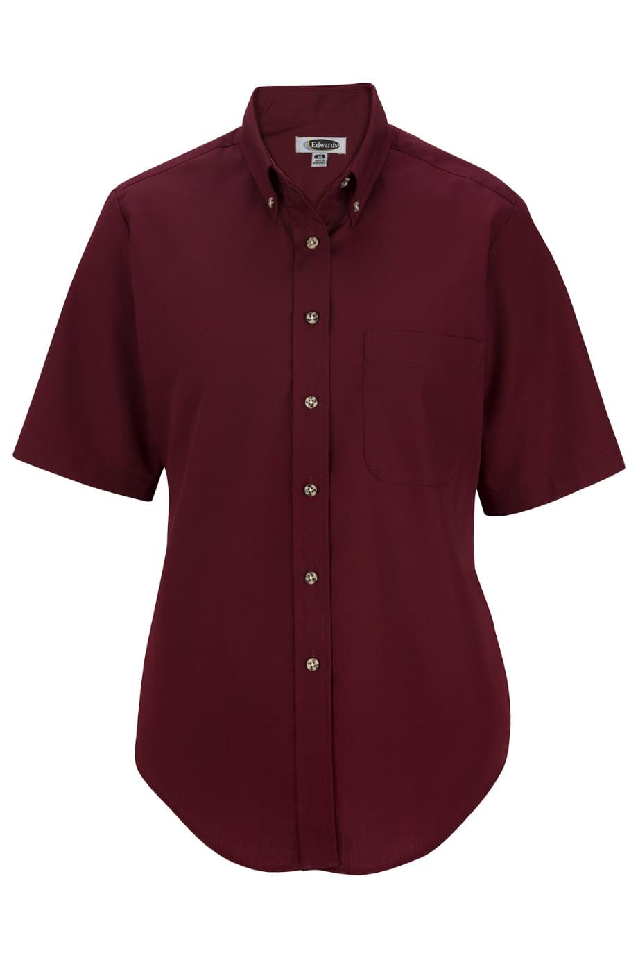 Easy Care Poplin Short Sleeve Ladies Shirt