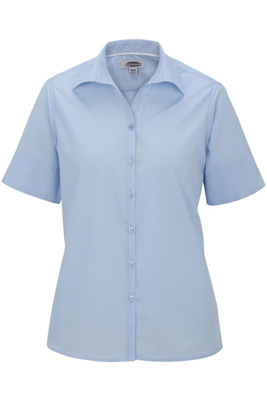 Lightweight Poplin Short Sleeve Ladies Shirt - 5245