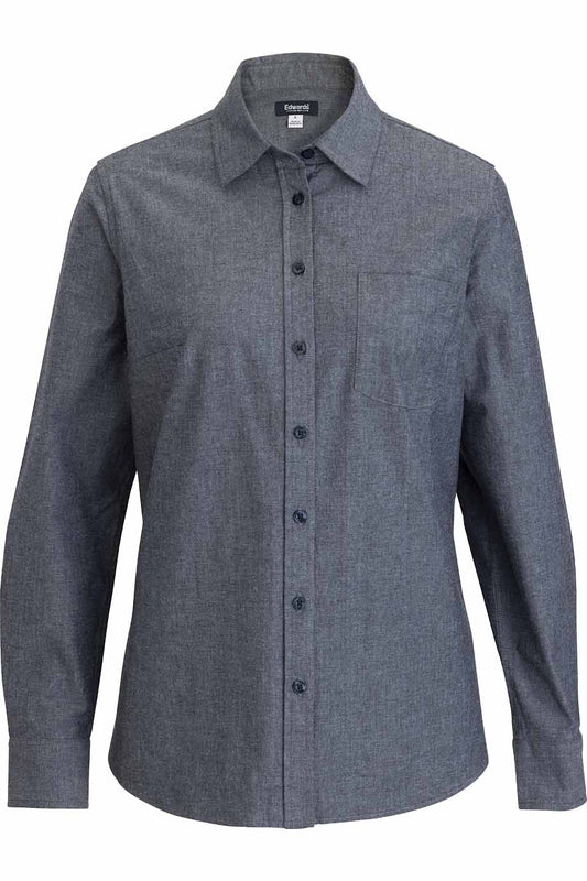 Chambray Long Sleeve Ladies Shirt