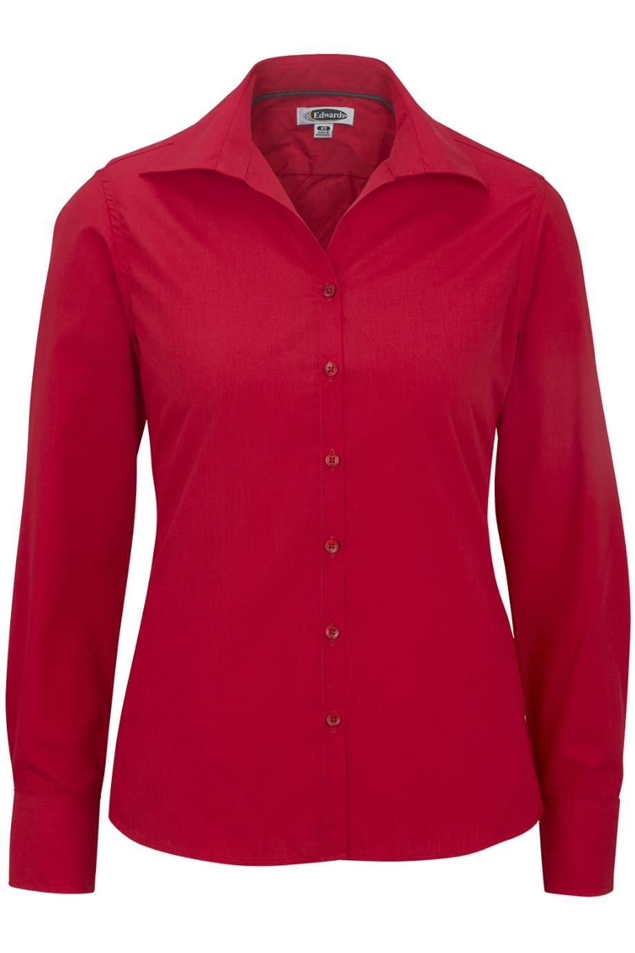 Lightweight Poplin Long Sleeve Ladies Shirt