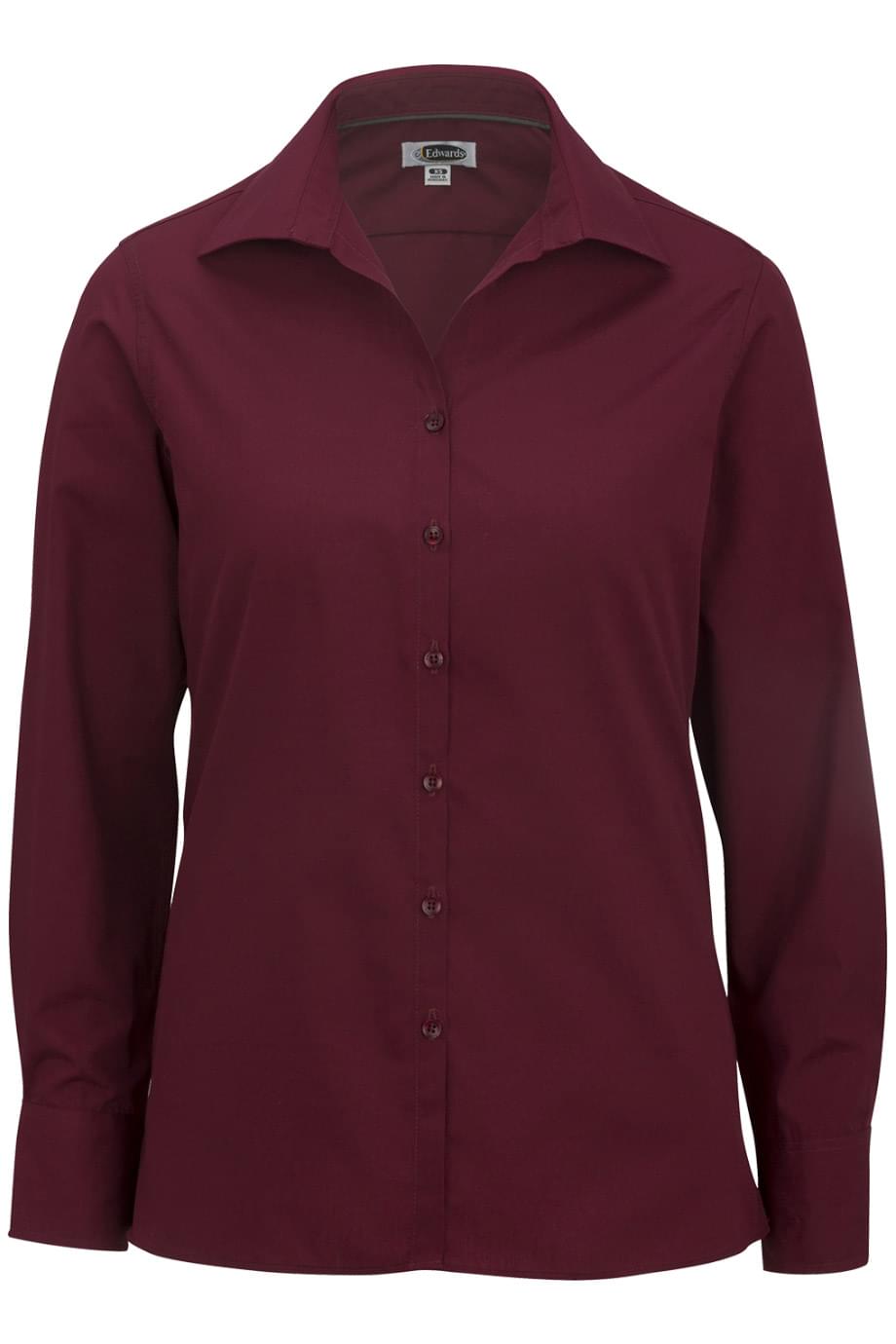 Lightweight Poplin Long Sleeve Ladies Shirt