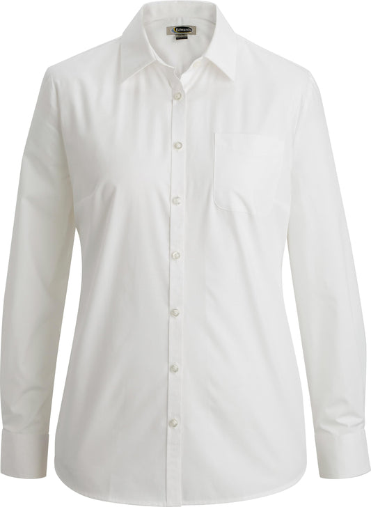 Essential Broadcloth Long Sleeve Ladies Shirt - 5354