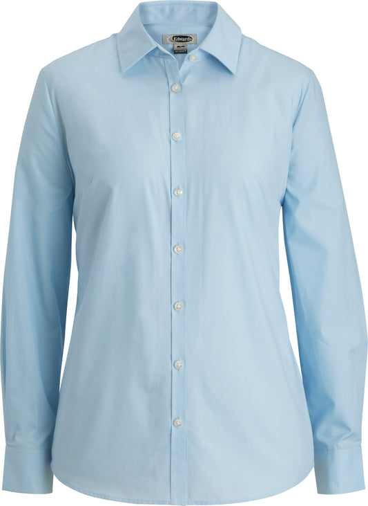 Essential Broadcloth Long Sleeve Ladies Shirt - 5354
