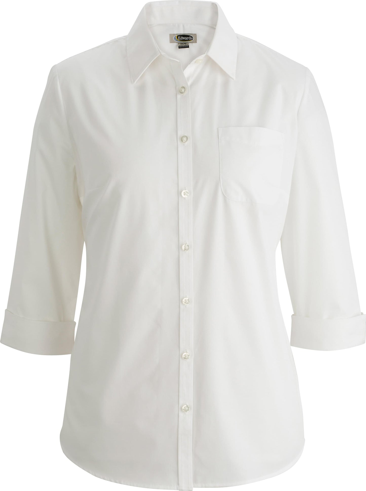 Essential Broadcloth Three Quarter Sleeve Ladies Shirt - 5355