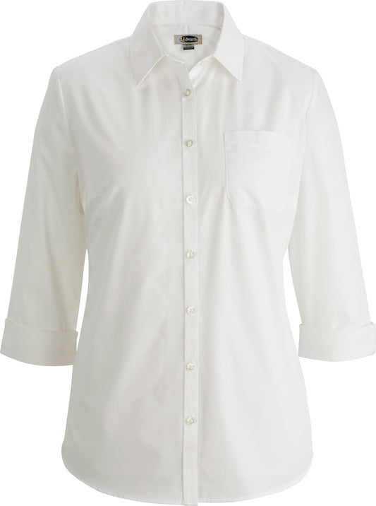 Essential Broadcloth Three Quarter Sleeve Ladies Shirt - 5355