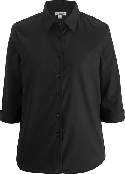Essential Broadcloth Three Quarter Sleeve Ladies Shirt - 5355