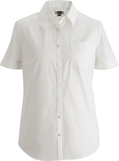 Essential Broadcloth Short Sleeve Ladies Shirt