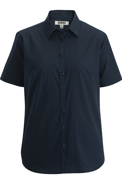 Essential Broadcloth Short Sleeve Ladies Shirt