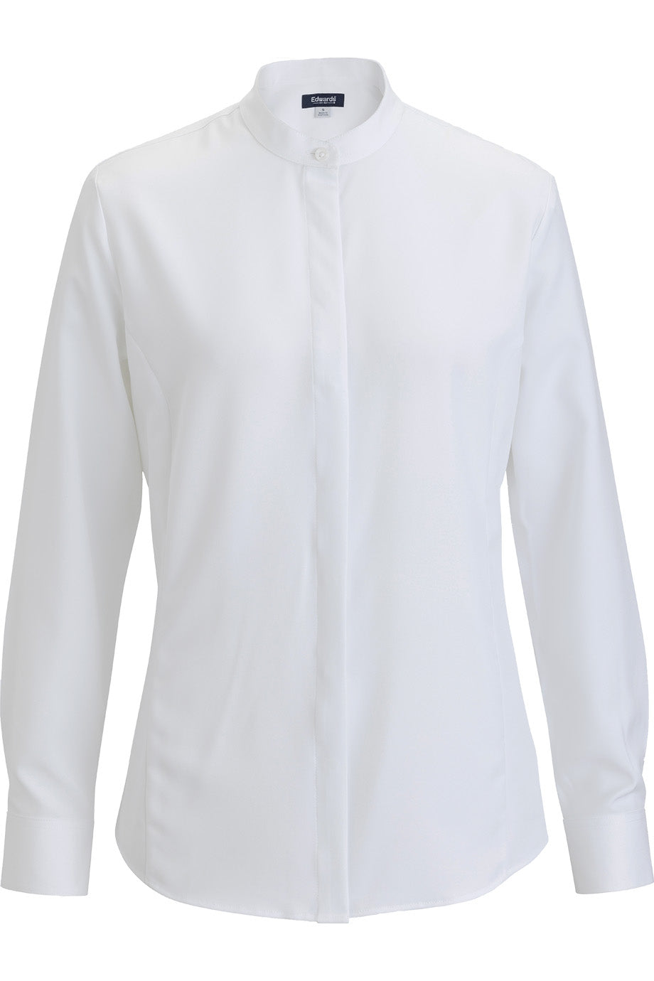 Flexbatiste Banded Collar Long Sleeve Ladies Shirt - 5382
