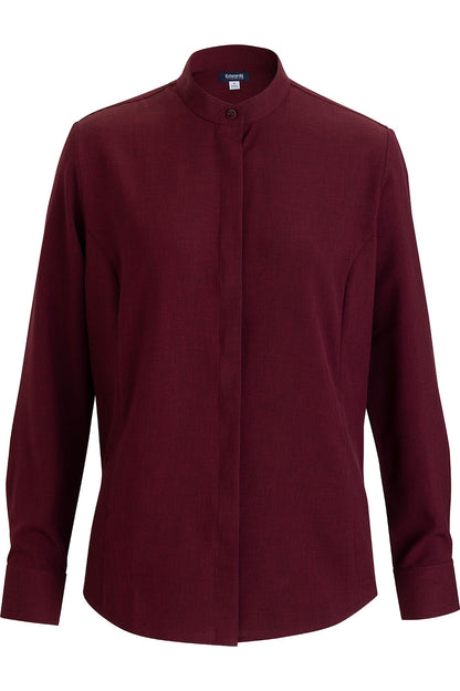 Flexbatiste Banded Collar Long Sleeve Ladies Shirt - 5382