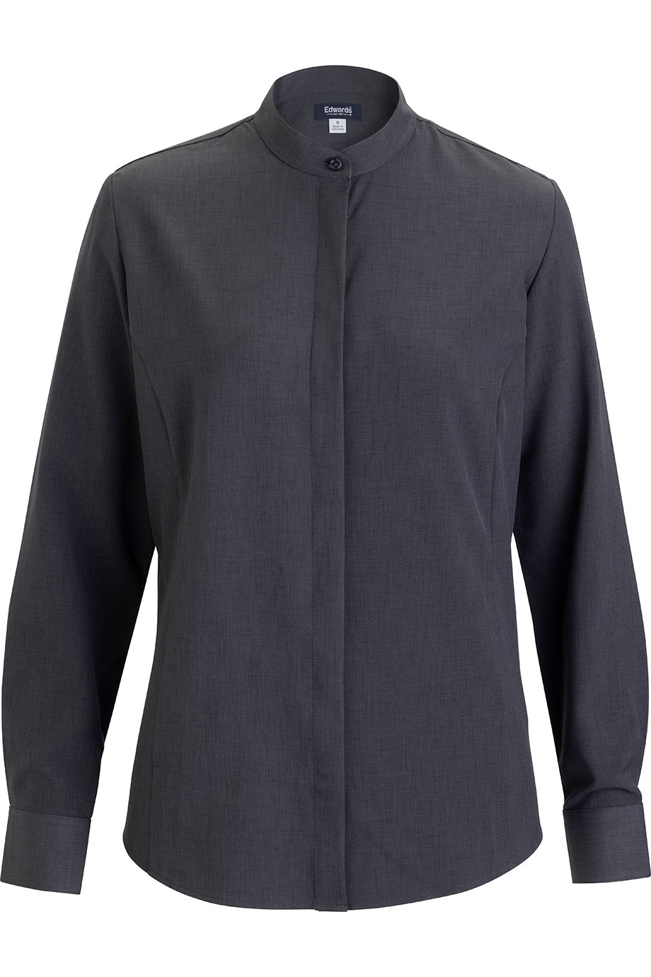 Flexbatiste Banded Collar Long Sleeve Ladies Shirt - 5382