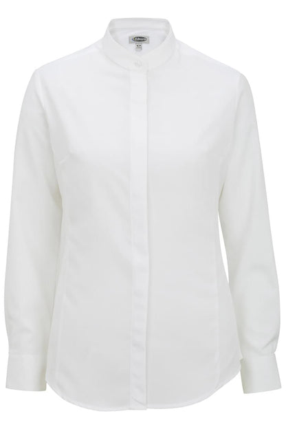 Ladies Batiste Banded Collar Shirt - 5392