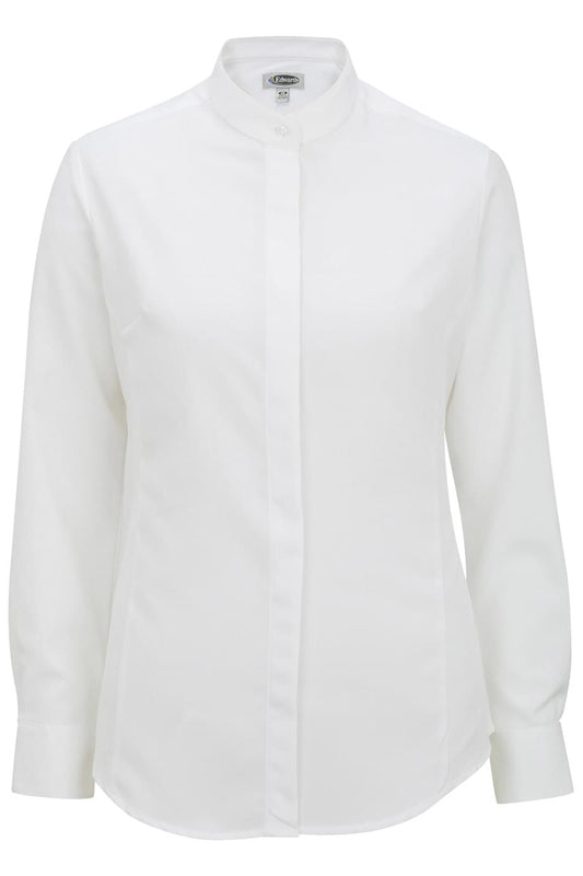 Ladies Batiste Banded Collar Shirt - 5392