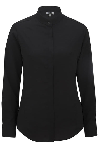 Ladies Batiste Banded Collar Shirt - 5392