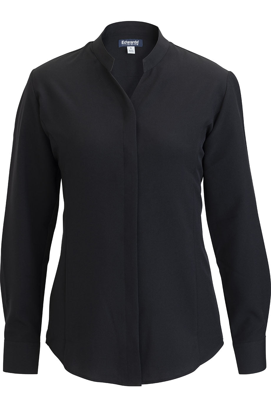 Flexbatiste Stand Up Collar Long Sleeve Ladies Shirt - 5399