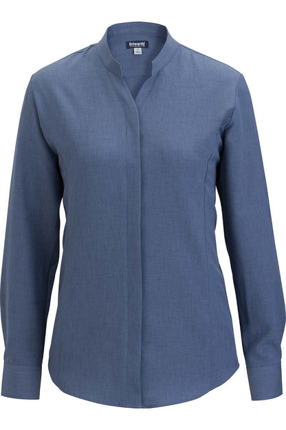 Flexbatiste Stand Up Collar Long Sleeve Ladies Shirt - 5399