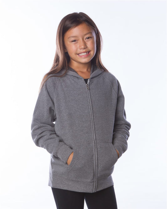 Independent Trading Co. Youth Lightweight Special Blend Raglan Zip Hood - PRM15YSBZ