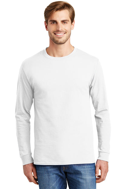 Hanes? - Authentic 100% Cotton Long Sleeve T-Shirt.  55
