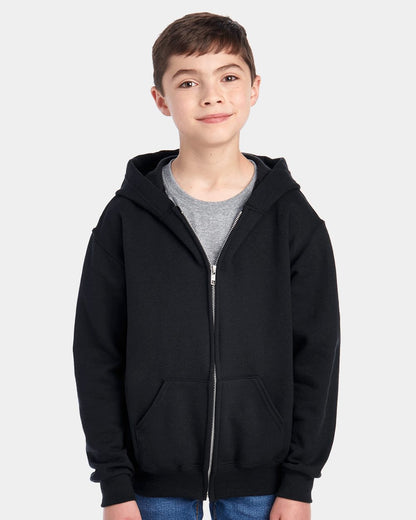 JERZEES NuBlend® Youth Full-Zip Hooded Sweatshirt - 993BR