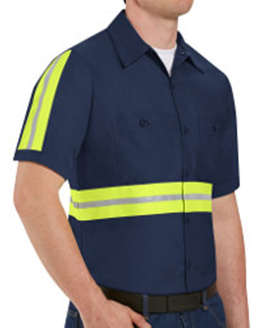 Red Kap Enhanced Visibility Industrial Work Shirt - SP24E
