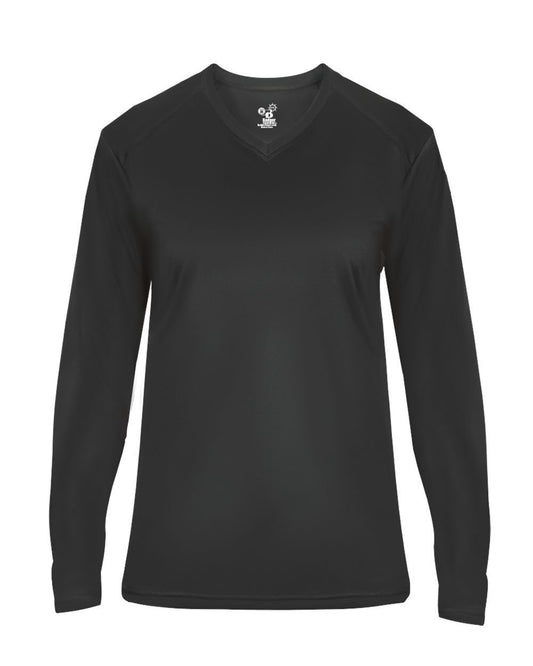Badger Ultimate SoftLock™ Women's V-Neck Long Sleeve T-Shirt - 4064
