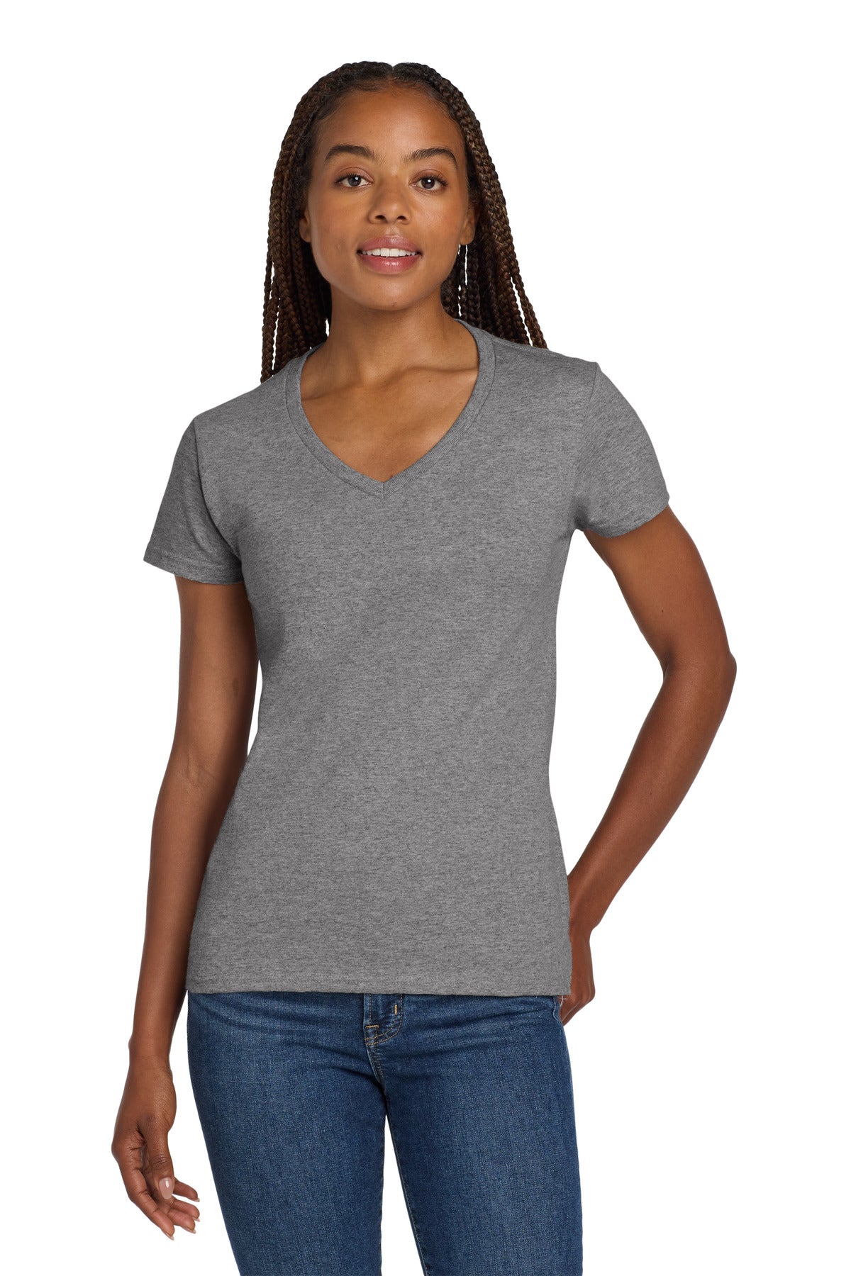 Gildan? Women's Heavy Cotton? 100% Cotton V-Neck T-Shir
