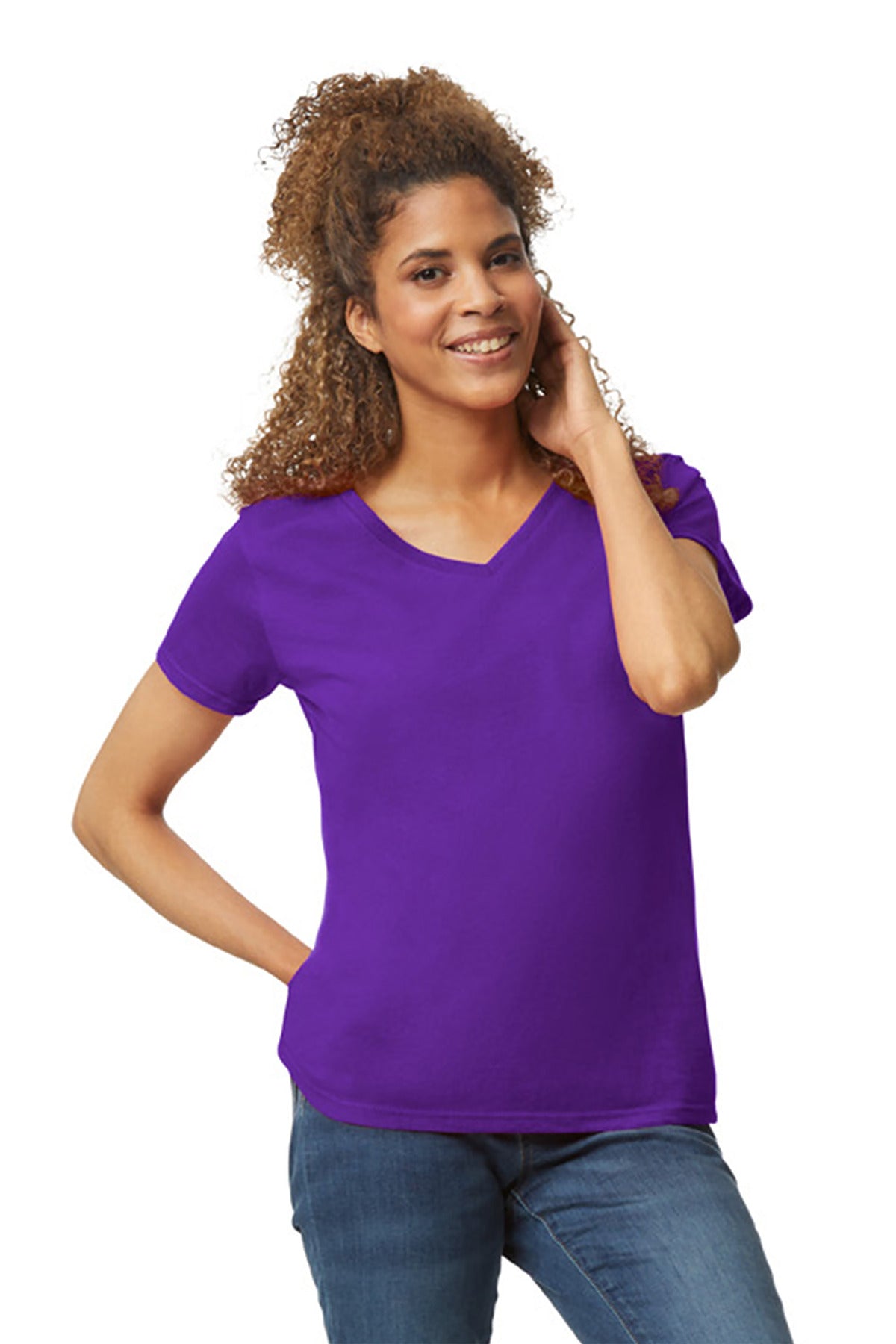 Gildan? Women's Heavy Cotton? 100% Cotton V-Neck T-Shir